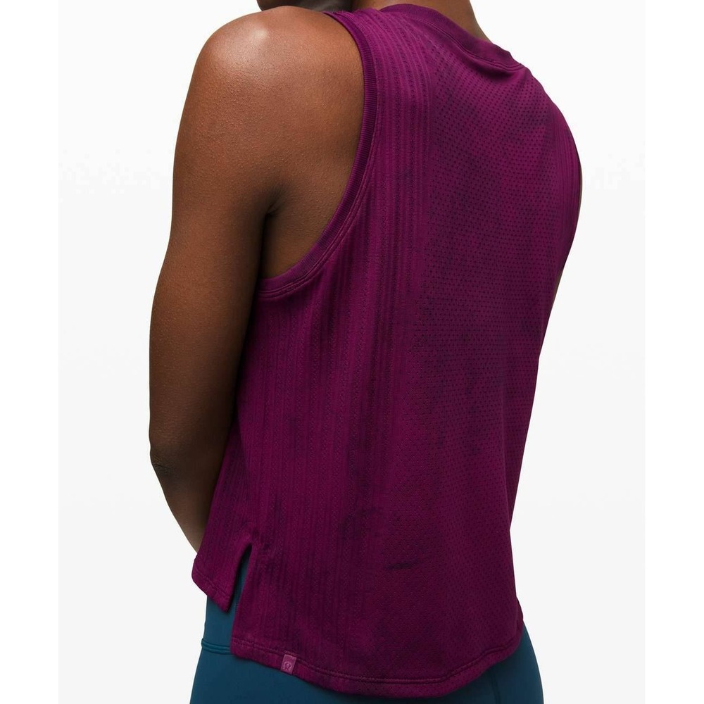 Lululemon Tank Top Women 4 Purple Swiftly Tech 2.0 Race Length Running Training